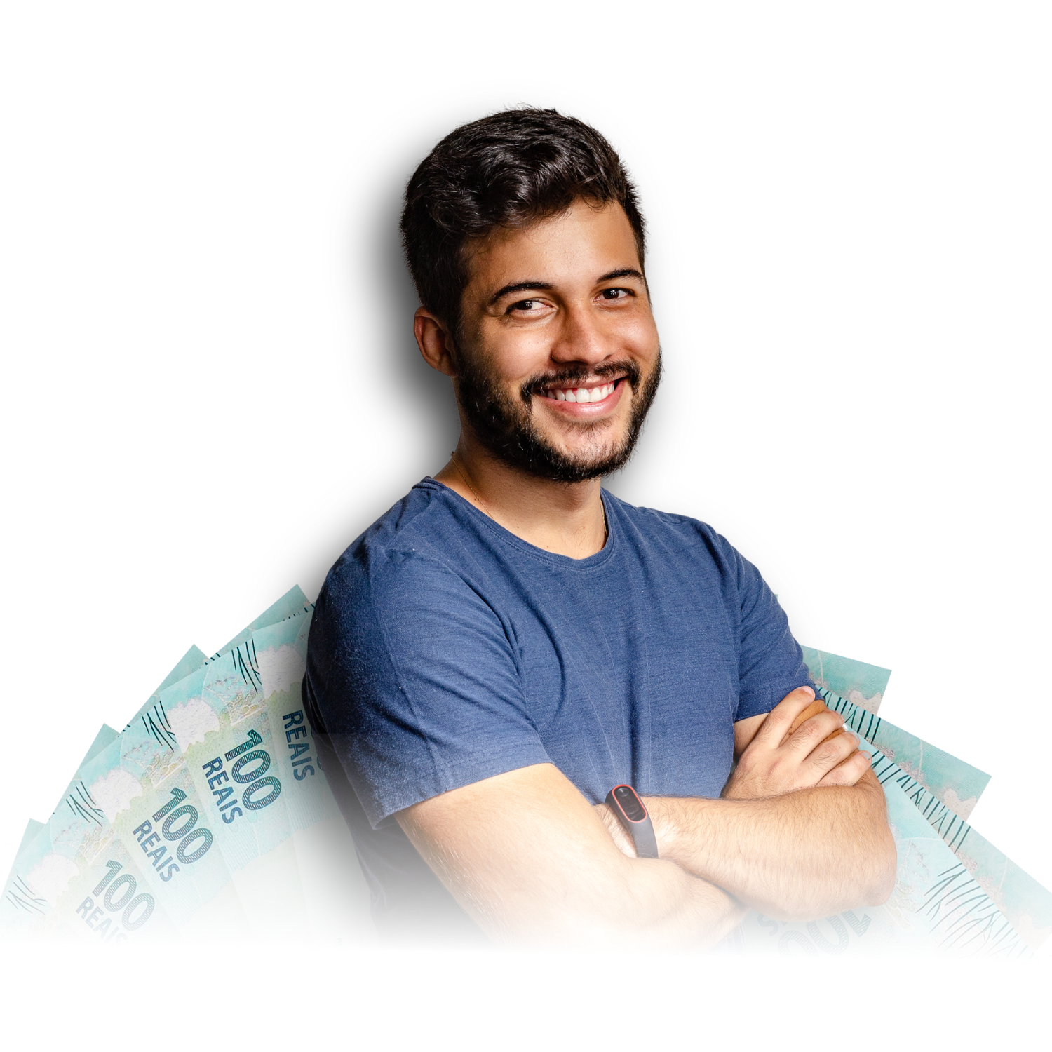 Empresário sorridente – levantamento de capital para o seu negócio